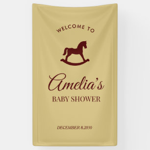 Benutzerdefiniertes Schaukelpferd Baby Shower Bann Banner