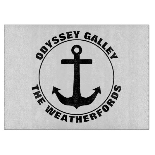 Benutzerdefiniertes Schiff und Familienname für de Schneidebrett (Vorderseite)