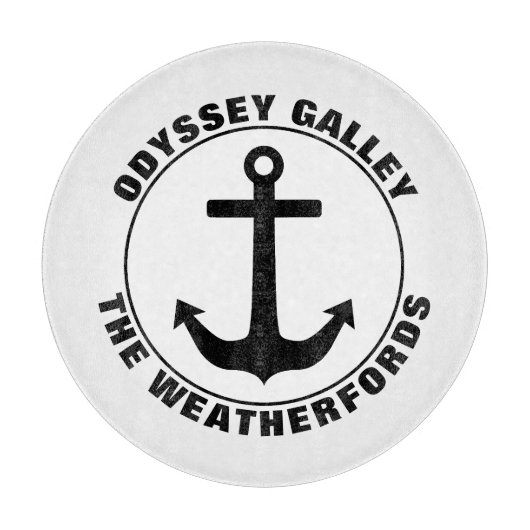 Benutzerdefiniertes Schiff und Familienname für de Schneidebrett (Vorderseite)