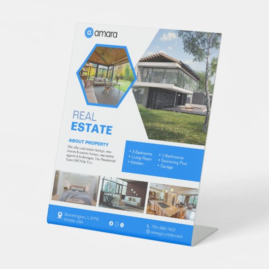 Benutzerdefiniertes Schild für echtes Anwesen (Vorderseite)