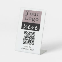 Benutzerdefiniertes Schild mit QR-Code - Fügen Sie