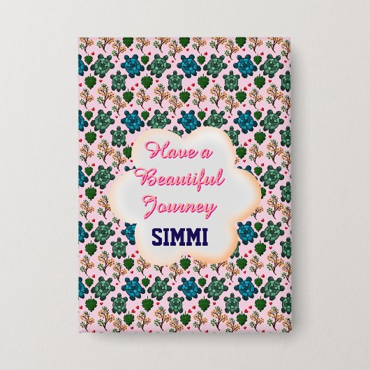 Benutzerdefiniertes Schildkrötenmuster Button (Vorderseite)