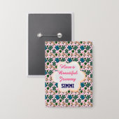 Benutzerdefiniertes Schildkrötenmuster Button (Vorderseite/Rückseite)