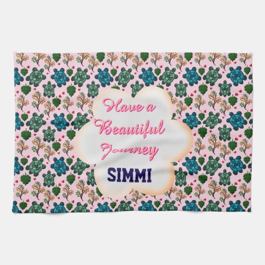 Benutzerdefiniertes Schildkrötenmuster Geschirrtuch (Horizontal)