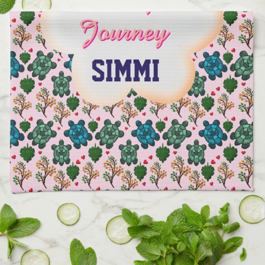 Benutzerdefiniertes Schildkrötenmuster Geschirrtuch (Gefaltet)