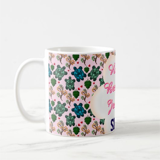 Benutzerdefiniertes Schildkrötenmuster Kaffeetasse (Links)