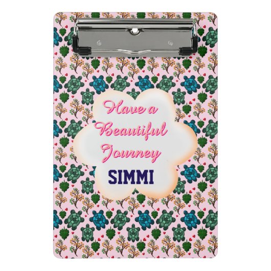 Benutzerdefiniertes Schildkrötenmuster Mini Klemmbrett (Vorderseite)