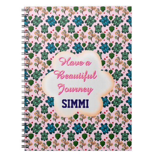 Benutzerdefiniertes Schildkrötenmuster Notizblock (Vorderseite)