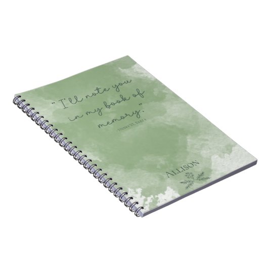 Benutzerdefiniertes schlichtes grünes Wasserfarben Notizblock (Rechte Seite)