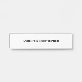 Benutzerdefiniertes Schlichtes Weiß Beruflich Türschild