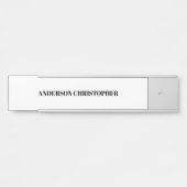 Benutzerdefiniertes Schlichtes Weiß Beruflich Türschild (Vorderseite )