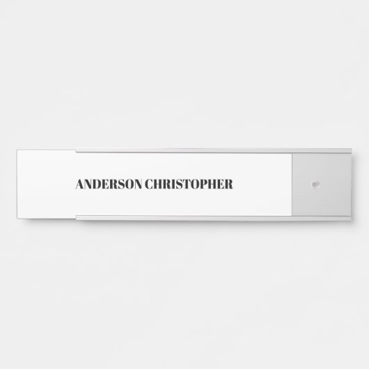 Benutzerdefiniertes Schlichtes Weiß Beruflich Türschild (Vorderseite )