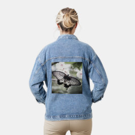 Benutzerdefiniertes Schmetterlingsbild Perfect Cla Jeansjacke