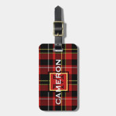 Benutzerdefiniertes Schotte Rotes Schwarz-Gelbes T Gepäckanhänger (Vorderseite vertikal)