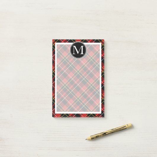 Benutzerdefiniertes Schotte Rotes Schwarz-Gelbes T Post-it Klebezettel (Auf Schreibtisch)