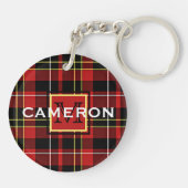 Benutzerdefiniertes Schotte Rotes Schwarz-Gelbes T Schlüsselanhänger (Rückseite)