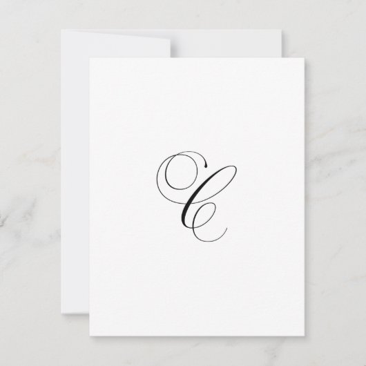 Benutzerdefiniertes Schriftmonogramm "C" Mitteilungskarte (Vorderseite)