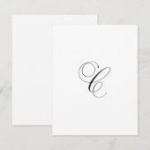 Benutzerdefiniertes Schriftmonogramm "C" Mitteilungskarte (Vorne/Hinten)