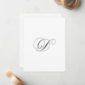 Benutzerdefiniertes Schriftmonogramm "D" Mitteilungskarte (Vorderseite/Rückseite Beispiel)
