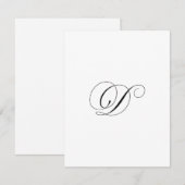Benutzerdefiniertes Schriftmonogramm "D" Mitteilungskarte (Vorne/Hinten)