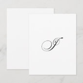 Benutzerdefiniertes Schriftmonogramm "I" Mitteilungskarte (Vorne/Hinten)