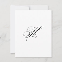 Benutzerdefiniertes Schriftmonogramm "K" Mitteilungskarte