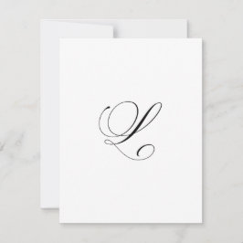 Benutzerdefiniertes Schriftmonogramm "L" Mitteilungskarte