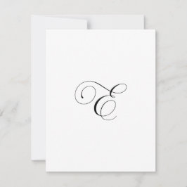 Benutzerdefiniertes Schriftzug-Monogramm "E" Mitteilungskarte