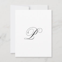 Benutzerdefiniertes Schriftzug-Monogramm "P" Mitteilungskarte