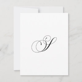 Benutzerdefiniertes Schriftzug-Monogramm "S" Mitteilungskarte