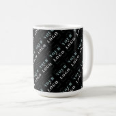 Benutzerdefiniertes Schwarz des Firmenlogo Kaffeetasse (VorderseiteRechts)