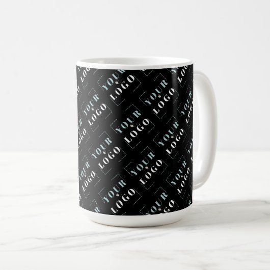 Benutzerdefiniertes Schwarz des Firmenlogo Kaffeetasse (VorderseiteRechts)