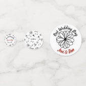 Benutzerdefiniertes Schwarz-Foto-Design Konfetti (Vorderseiten)