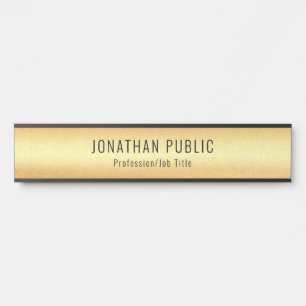 Benutzerdefiniertes Schwarz-Gold-Glamour-Template Türschild