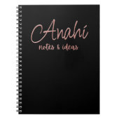 Benutzerdefiniertes Schwarz | Imitats Rose Gold Fo Notizblock (Vorderseite)