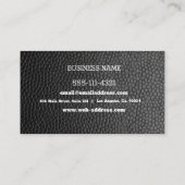 Benutzerdefiniertes Schwarz-Leder-Design | Visitenkarte (Rückseite)