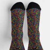 Benutzerdefiniertes Schwarz Mehrfarbig Farbige Kar Socken (Oben)