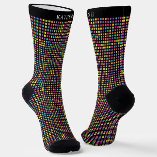 Benutzerdefiniertes Schwarz Mehrfarbig Farbige Kar Socken