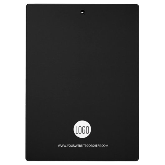 Benutzerdefiniertes Schwarz mit weißem Logo - mini Klemmbrett (Rückseite)