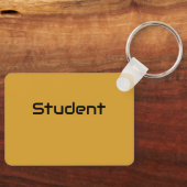 Benutzerdefiniertes Schwarz-Text-Farbenlehre Schlüsselanhänger (Vorderseite)