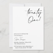 Benutzerdefiniertes Schwarz-Weiß-Foto 21. Geburtst Einladung (Vorderseite)