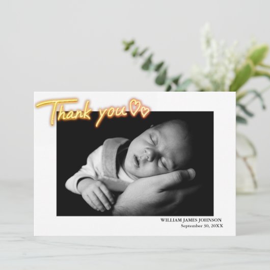 Benutzerdefiniertes Schwarz-Weiß-Foto. Personalisi Ankündigung (Stehend Vorderseite)