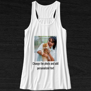 Benutzerdefiniertes Schwarz-Weiß-Foto von Katzenmu Tank Top