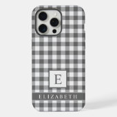 Benutzerdefiniertes Schwarz-weiß-Graues Prüfmuster iPhone Hülle (Rückseite)