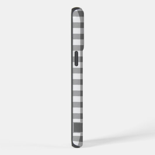 Benutzerdefiniertes Schwarz-weiß-Graues Prüfmuster iPhone Hülle (Rechte Seite)