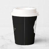 Benutzerdefiniertes Schwarz-Weiß-Logo Pappbecher (Rechts)
