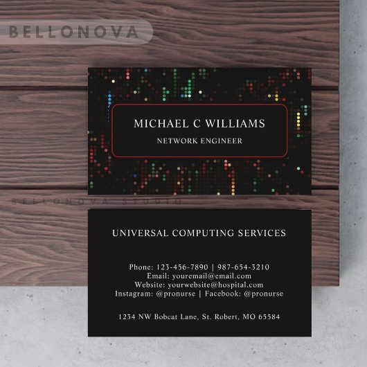 Benutzerdefiniertes Schwarz-Weiß-Multicolorfarben- Visitenkarte