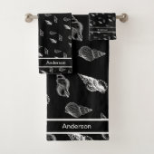 Benutzerdefiniertes Schwarz-Weiß-Schönheitsbad Badhandtuch Set (Insitu)