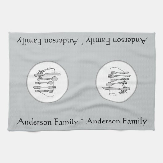 Benutzerdefiniertes Schwarz-, Weiß- und Grauwertde Geschirrtuch (Horizontal)