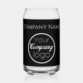 Benutzerdefiniertes Schwarz-weißes Add-Logo Hier W Dosenglas (Vorderseite)